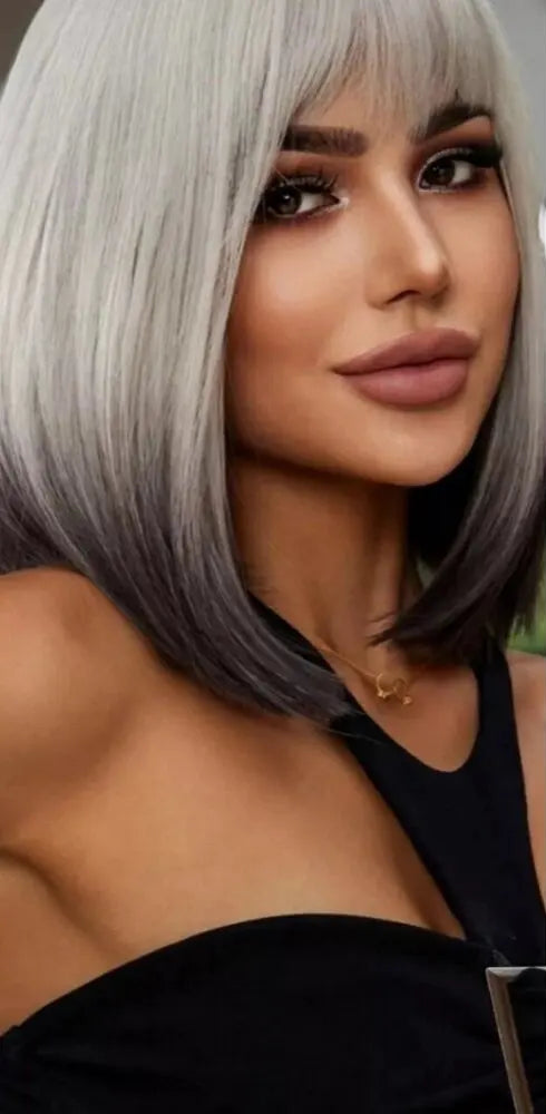 Short Straight High-Temperature Fiber Wig – Daily Use Halloween Costume Wig