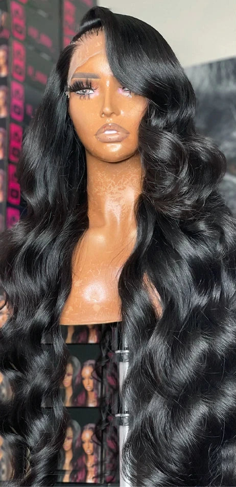 26+ Inch Body Wave Indian Human Hair Wig | Pre-Plucked HD Transparent Lace Front