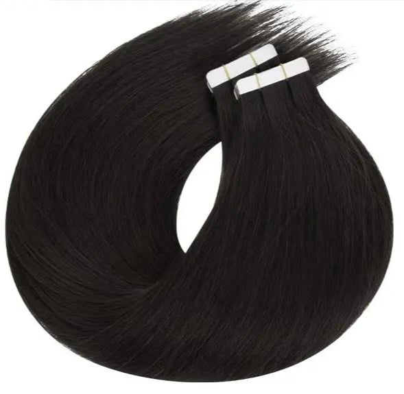 Virgin Straight Tape-In Hair Extensions | 100% Pure Human Hair | Natural & Long-Lasting | 20 Pcs
