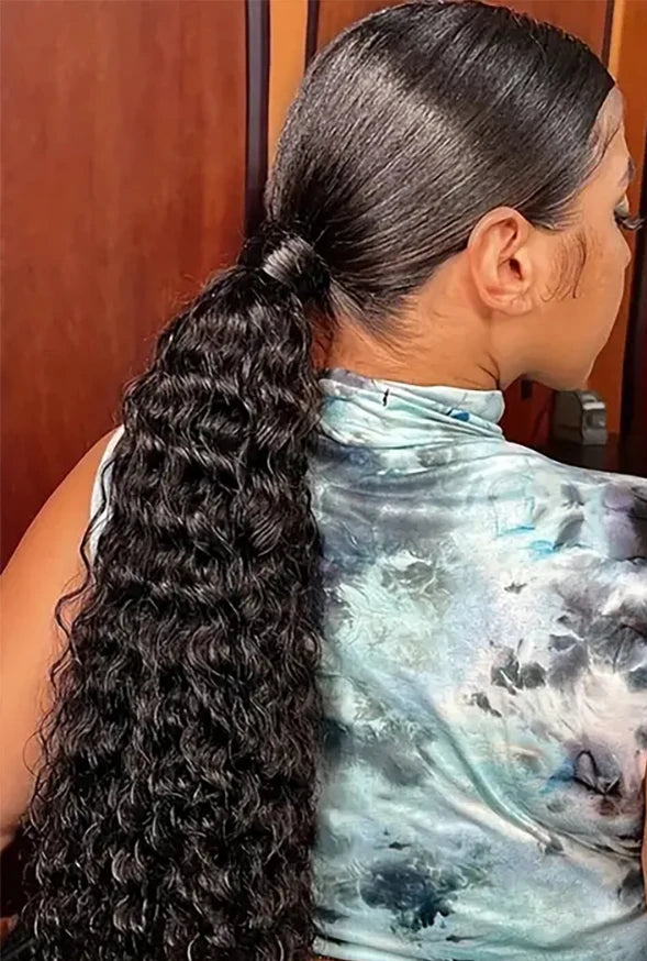 360 Lace Frontal Deep Wave Wig – 100% Human Hair, Swiss Lace, Glueless, Versatile & Natural