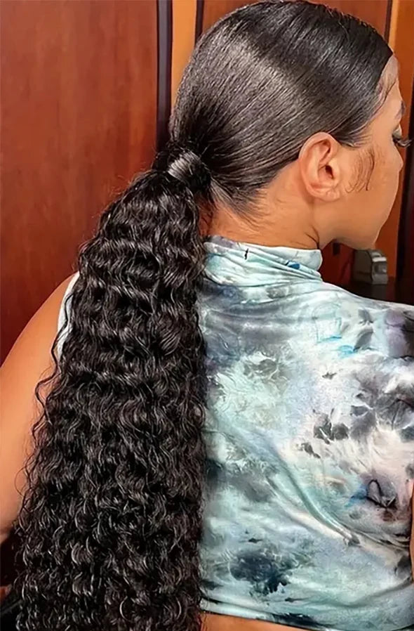 360 Full Lace Deep Wave Wig – HD Transparent Lace, 100% Human Hair, Pre-Plucked