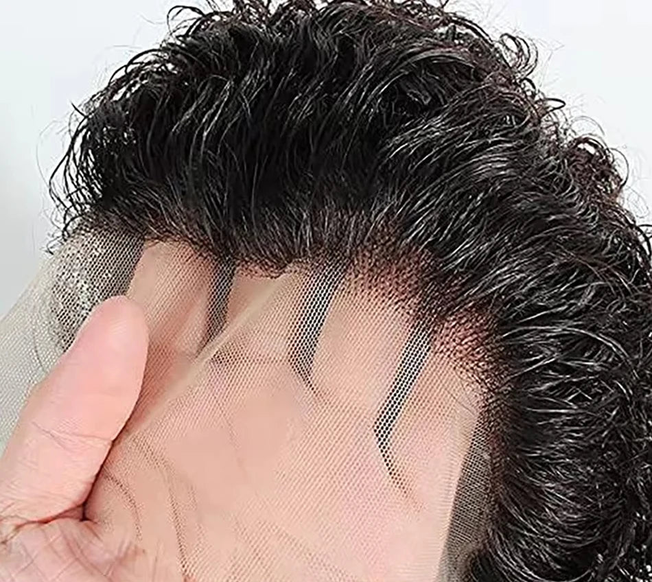 Pixie Curly Lace Front Wig – 100% Human Hair, Transparent Swiss Lace, Permable, Average Size