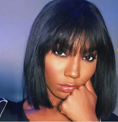 Premium Straight Hair Wig – Natural & Chemical-Free, Average Cap Size