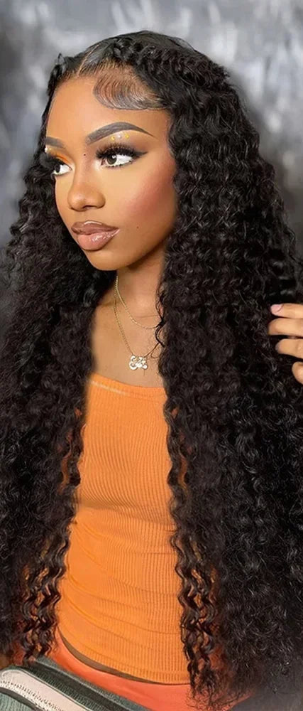Water Wave Lace Front Wig – 18-24 Inches, Pre-Plucked, Transparent Lace, Natural Look