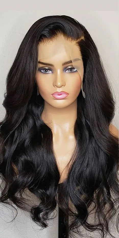 HD Transparent Lace Body Wave Wig – 16-38 Inch Human Hair, Pre-Plucked, 180% Density