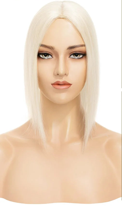 100% Real Human Hair Topper – Straight Silk Base, Natural Hairline, Tangle-Free