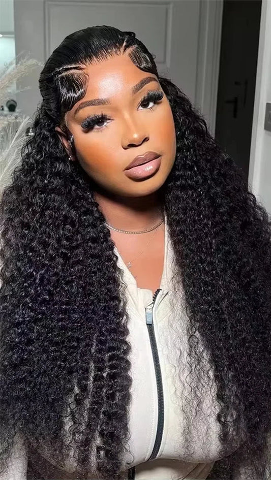 360 Lace Frontal Deep Wave Wig – 100% Human Hair, Swiss Lace, Glueless, Versatile & Natural