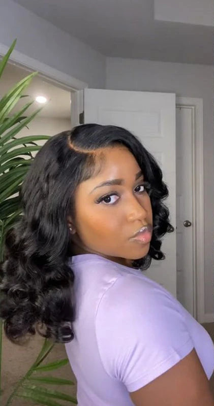 Short Body Wave Lace Front Wig – 4-16 Inch, 13x4 & 13x6 Transparent Lace, Natural Human Hair