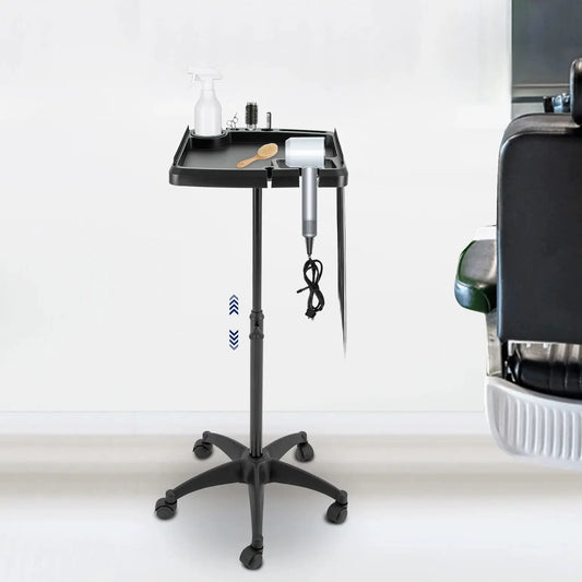 Adjustable Salon Trolley with Universal Wheels | Multi-Purpose Rolling Tray Cart for Professional Use