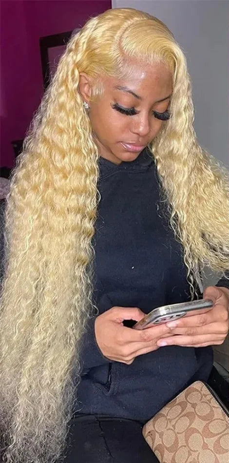 26-Inch Deep Wave Lace Front Wig – 100% Hair, Transparent Swiss Lace, 13x6 & 13x4 Options