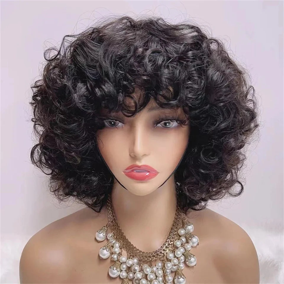 Jerry Curl Lace Front Wig – 100% Human Hair, Natural Bounce, and Volume