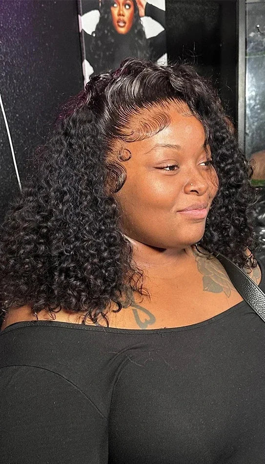 Short Curly Wig – 4-16 Inch, Chemical-Free, Natural and Bouncy Curly Texture