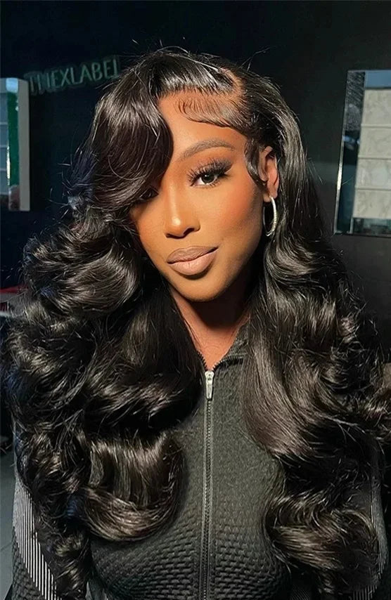 Body Wave Human Hair Wig – HD Transparent Lace, Pre-Plucked, 180%-250% Density, Glueless Options