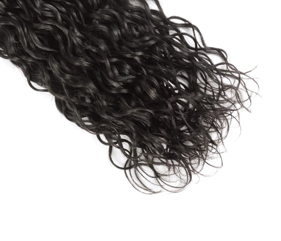 Water Wave Human Hair Weaving – Premium Quality, Natural Texture, Can Be Permed, Machine Double Weft