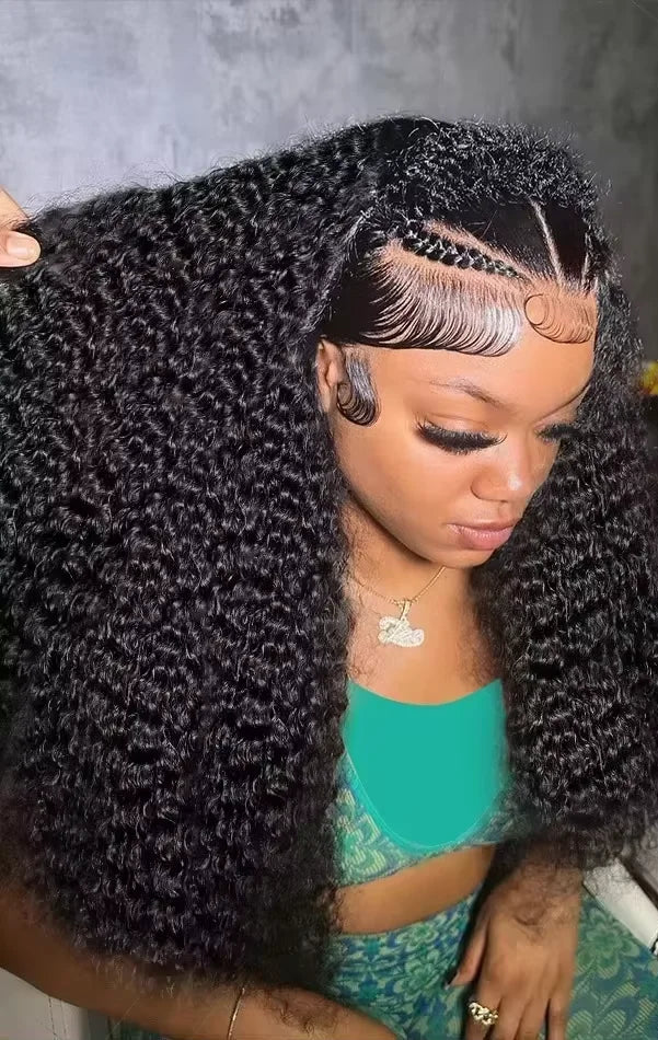 360 Full Lace Deep Wave Wig – HD Transparent Lace, 100% Human Hair, Pre-Plucked