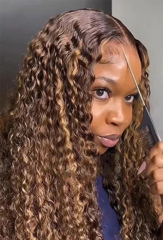 Kinky Curly Full Lace Wig – 26+ Inches Hair, Transparent Lace, 100% Human Hair
