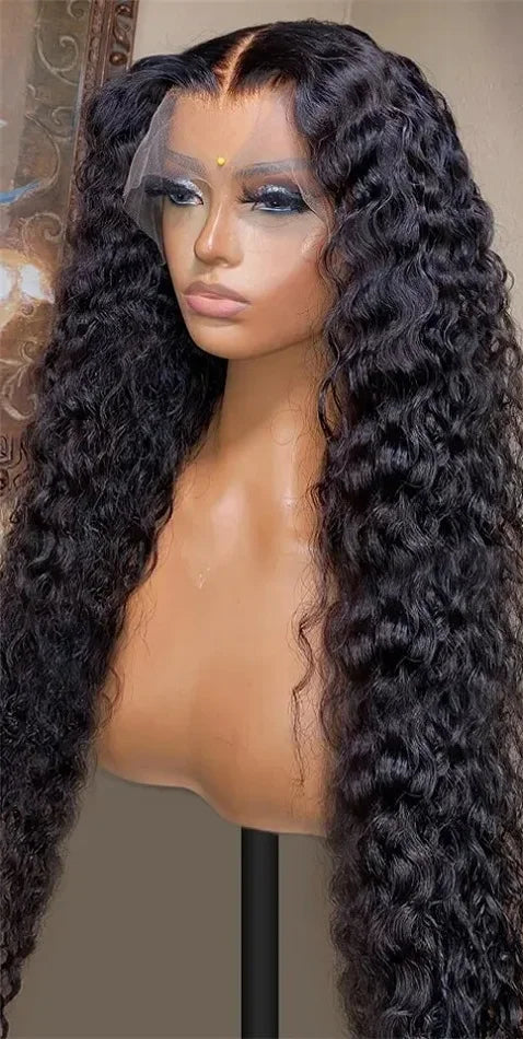 26-Inch Curly Lace Front Wig – Pre-Plucked Hairline, Transparent Lace, 180-200% Density