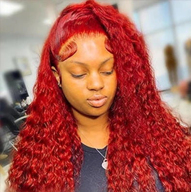 Virgin Deep Wave Lace Front Wig – 26+ Inch, 13x6 Lace, Transparent Swiss Lace, Permable, Natural Look