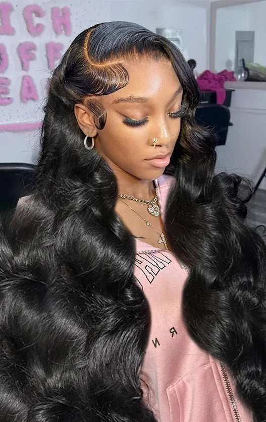 Short Body Wave Lace Wig – 13x4 & 13x6 Transparent Swiss Lace with 180%-200% Density