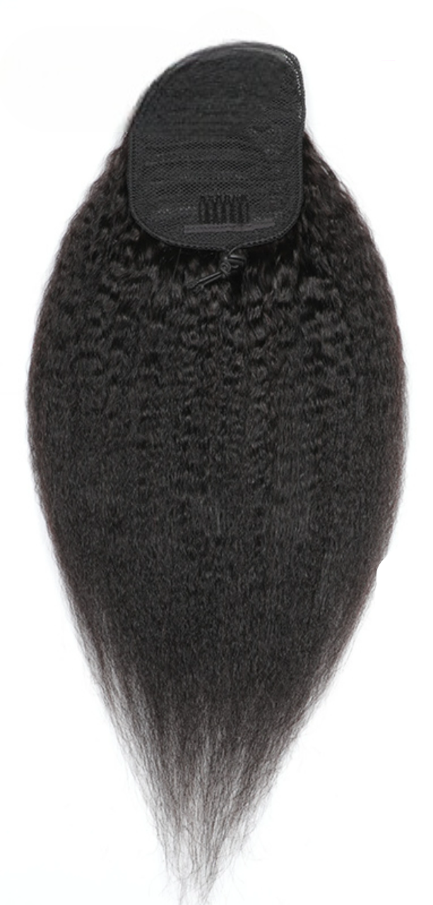 100% Human Hair Kinky Straight Clip-In Extensions – Natural Color, Easy Styling