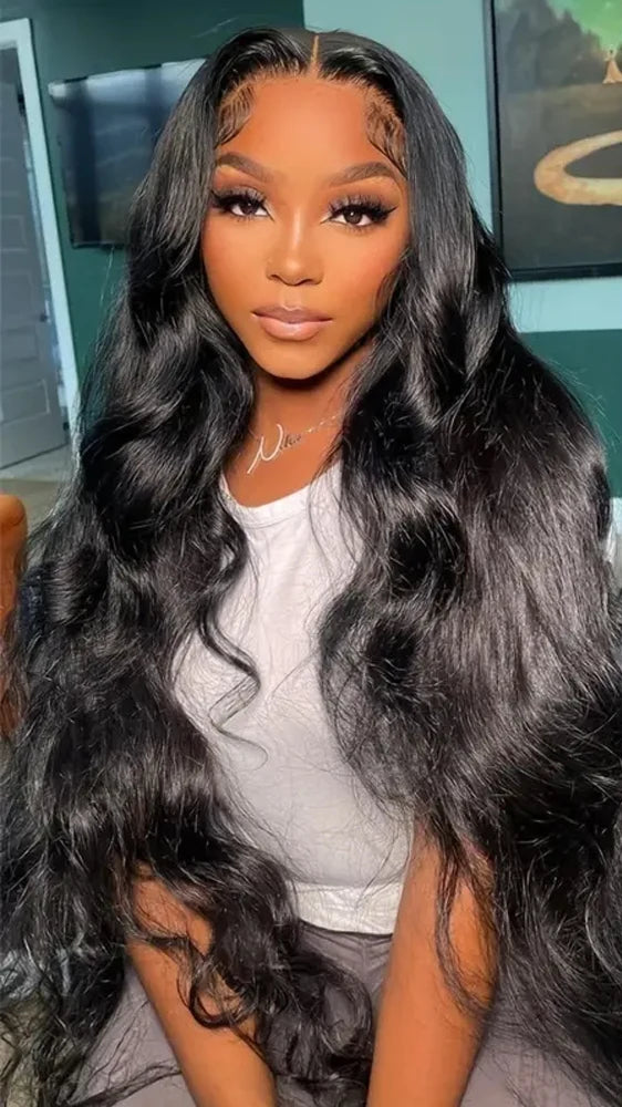 Natural-Looking Wavy Synthetic Lace Wig – Body Wave Daily Use Wig with Heat Resistance
