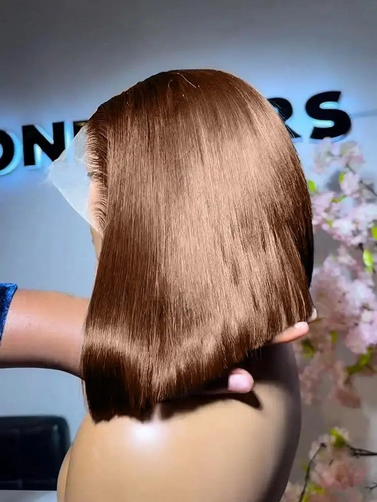 Straight 4x4 Lace Front Wig – Short (4-16 inches), Natural Look, No Shedding