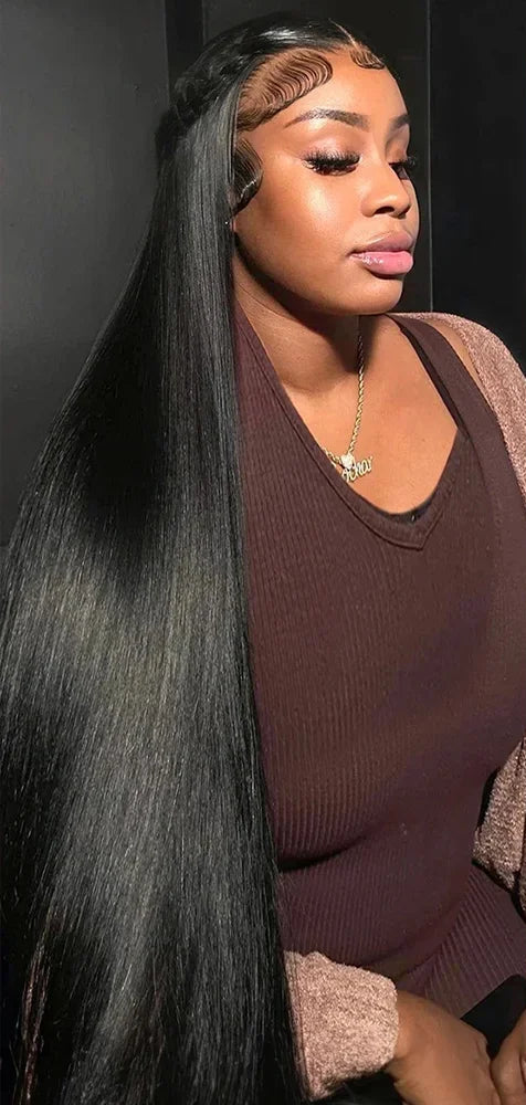 26+ Inch Straight Human Hair Wig | HD Transparent Lace Front Wig 13x4 & 13x6