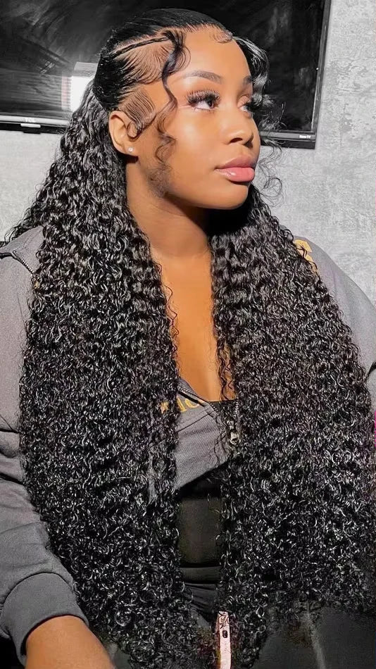 Deep Wave 360 Lace Front Wig – 26+ Inches, Transparent Swiss Lace, HD Frontal Wig with Elastic Band