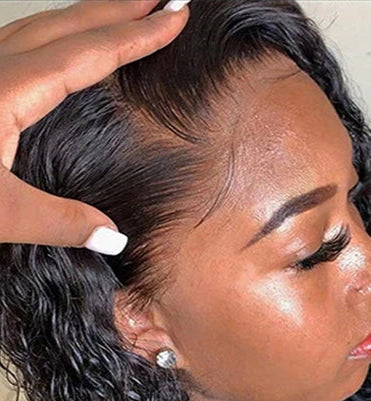 Curly Lace Front Wig - 26+ Inch, Natural Human Hair, Medium Brown Lace, 150%-180% Density, Permable