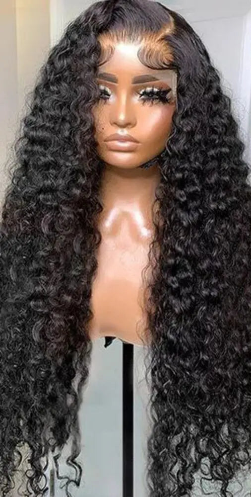 26-Inch Deep Wave Lace Front & Closure Wig – Hair, Transparent Lace, Natural Look