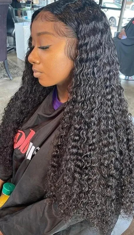 26-Inch Deep Wave Lace Front & Closure Wig – Hair, Transparent Lace, Natural Look