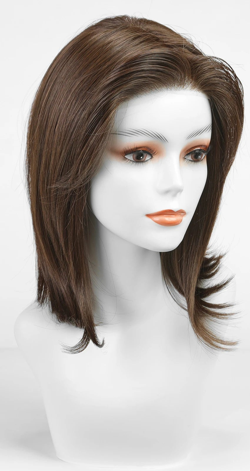 Short Ombre Brown & Golden Futura Lace Front Wig – Heat Resistant Glueless Monofilament Wig
