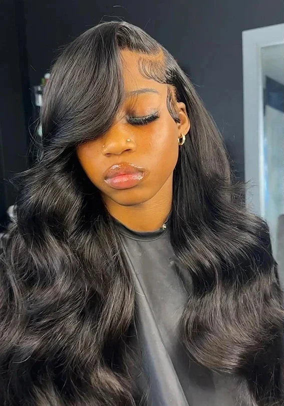 26-40 Inch Body Wave Human Hair Wig – 13x4 & 13x6 HD Lace Front, Pre-Plucked, 180%-200% Density