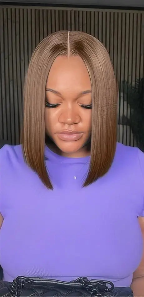 Straight 4x4 Lace Front Wig – Short (4-16 inches), Natural Look, No Shedding