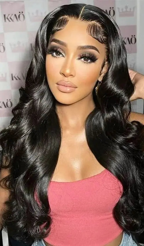 Long Body Wave Lace Front Wig – 26+ Inch Hair, Swiss Lace, Transparent Lace Closure