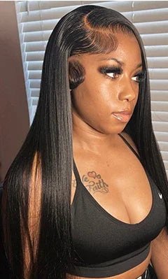 26+ Inch Straight Human Hair Wig | HD Transparent Lace Front Wig 13x4 & 13x6