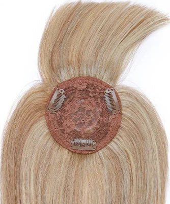 100% Human Hair Topper with Bangs – Straight Style, Natural Hairline, Tangle-Free