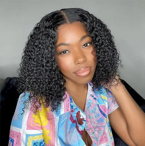 Short Deep Wave Lace Front Wig – Hair, Transparent Swiss Lace