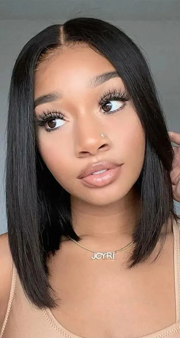 Straight Lace Front Wig – Hair 13x4 Frontal, Short Length (4-16 inches)