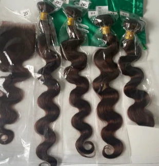 Kapelli 100% Human Body Wave Hair Bundles – No Shedding, Tangle-Free, Dyeable, Machine Double Weft