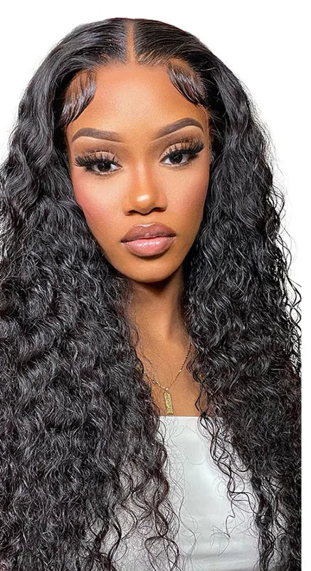 Water Wave Glueless Lace Closure Wig – 100% Human Hair, 6x4 Lace Closure, 20-30 Inch, 180% Density, Free Part
