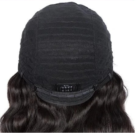 Straight Human Hair Wig with Bangs – 100% Virgin Hair, Natural Black, 14-26 Inches