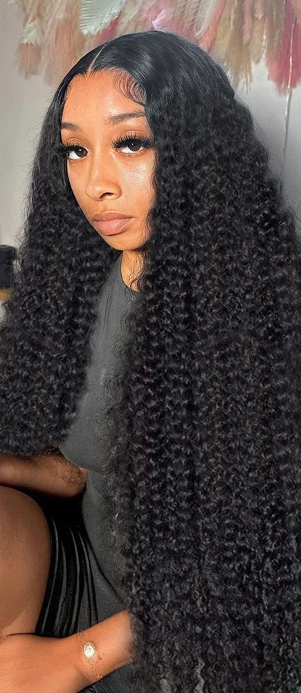 Le Mythe 13x4/13x6 Deep Wave Lace Front Wig – 100% Human Hair, 26+ Inches, Pre-Plucked Hairline