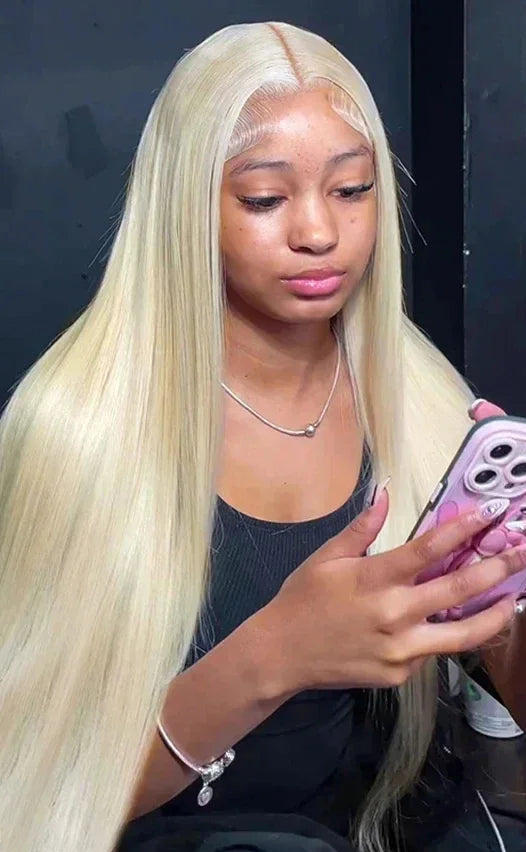 Straight Lace Front Wig – 100% Hair, Pre-Plucked with Baby Hair, 13x4/13x6 HD Transparent Lace, 180%-200% Density