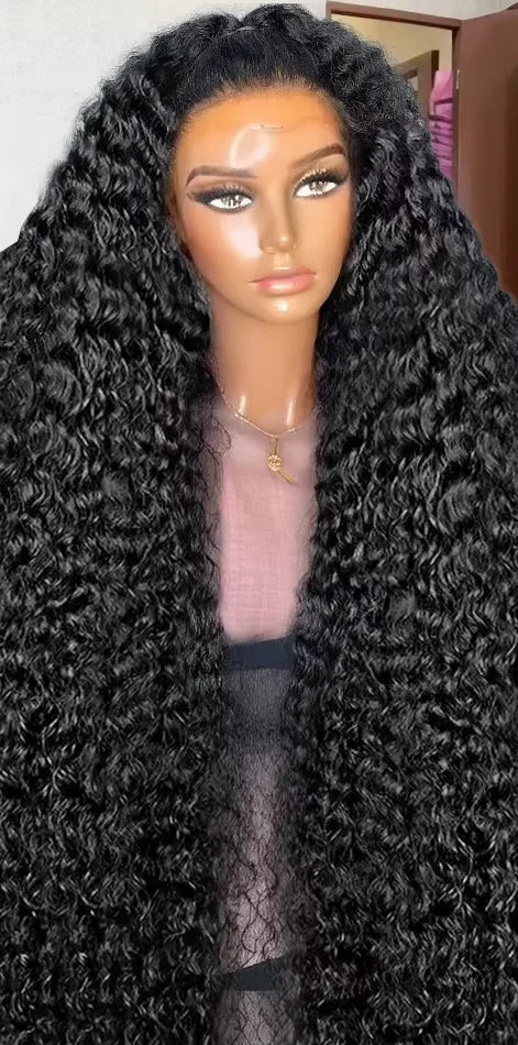 26+ Inch Deep Wave Lace Front Wig – Transparent Swiss Lace, Long-Lasting & Customizable