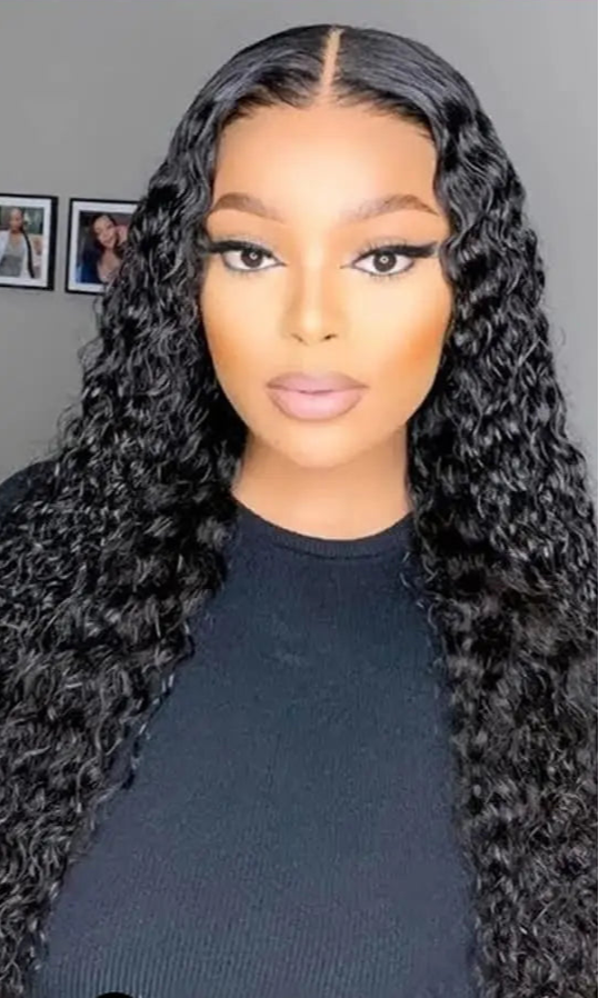 Premium Deep Wave Glueless Wig – 100% Hair, Transparent HD Lace, 16-38 Inch, 200% Density