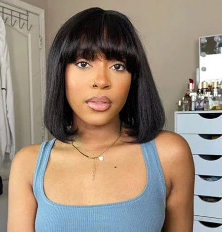 Straight Hair Wig – Silky Smooth, Natural Shine, Average Cap Size