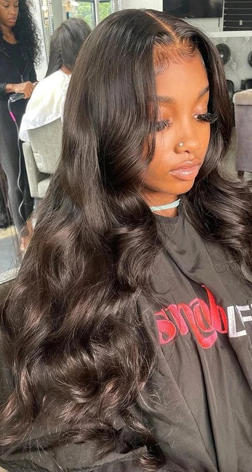 26+ Inch Body Wave Indian Human Hair Wig | Pre-Plucked HD Transparent Lace Front