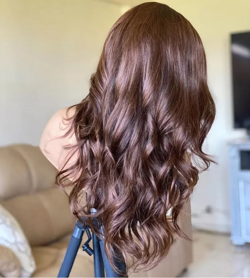 Long Wavy Synthetic Lace Front Wig for Black Women – Heat-Resistant Natural Black Wigs, Swiss Lace, Daily Use