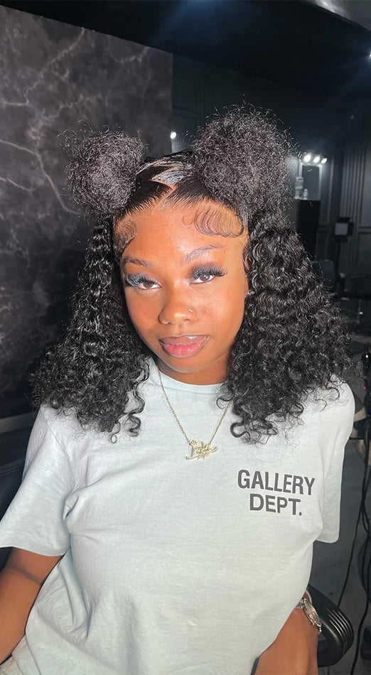 Short Curly Lace Wig – 13x6 HD Transparent Swiss Lace (4-16 Inches)